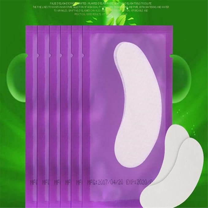 100 Pairs Set,Eye Gel Patches,Under Eye Pads Lint Free Lash Extension Eye Gel Patches (purple)