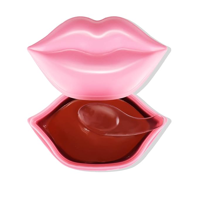 20Pcs Lip Mask,Pink Moisturizing Plumping Lip Masks Overnight,Pink Lip Mask Gel Treatment Lip Masks for Dry Lips Plump Lip Collagen Overnight Sleeping Lip Mask Pads Patches(Pink)