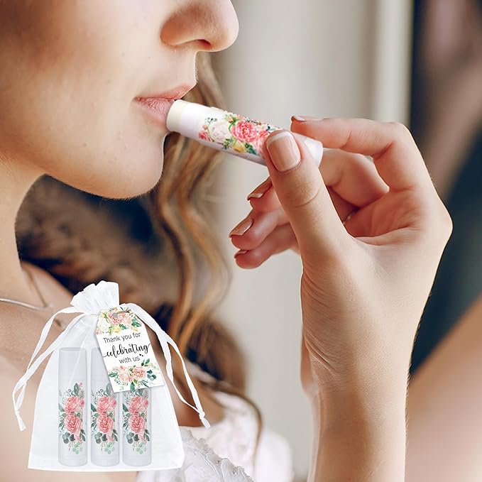 100 Pack Thank You Gifts Lip Balm Bulk Party Supplies Employee Appreciation Gifts for Guests Wedding Bridal Shower Bachelorette Gifts Baby Shower Favors for Coworkers Women Homeless Nurse