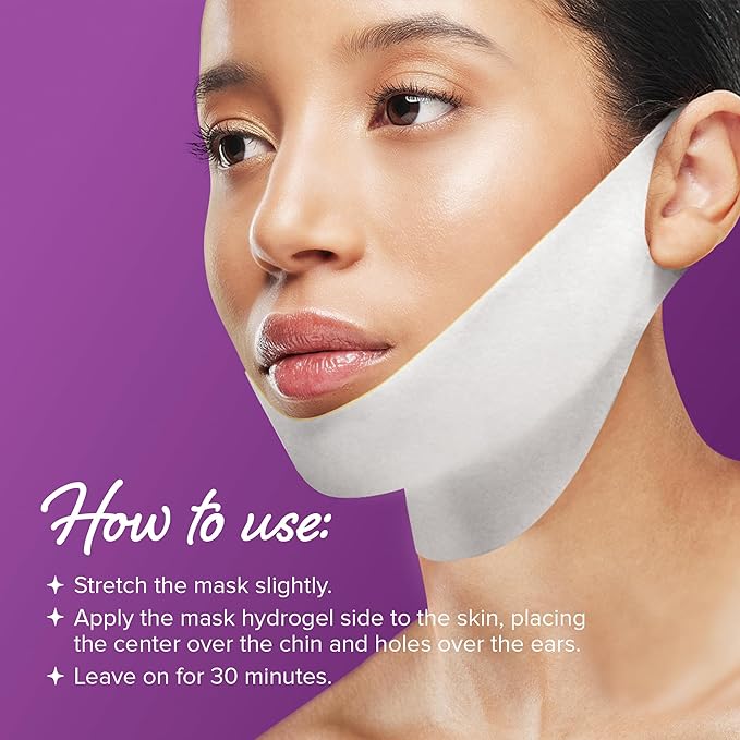 MAREE V Line Lifting Mask with 24K Gold – Deep Collagen Face Mask for Women – Jawline Shaper Mask with Retinol & Hyaluronic Acid – Neck Tightening & Firming - Double Chin Strap for Face Lift