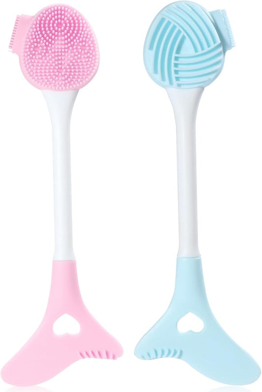 2 Packs Silicone Face Scrubber Exfoliator, Face Mask Brush Applicator, Facial Cleansing Brush, Pore Cleaning Brush, Pore Scrubber for Face