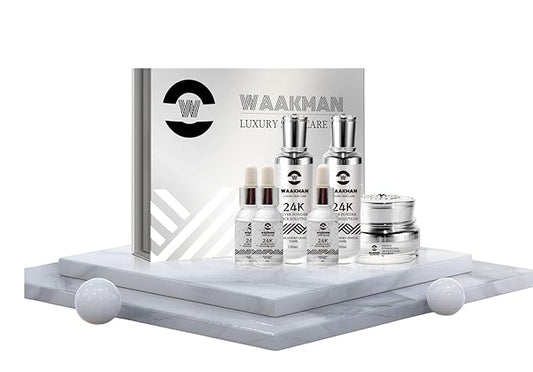 Luxury Skin Care Silver Solution, Facial Cream, Moisturizer, Toner and Serum