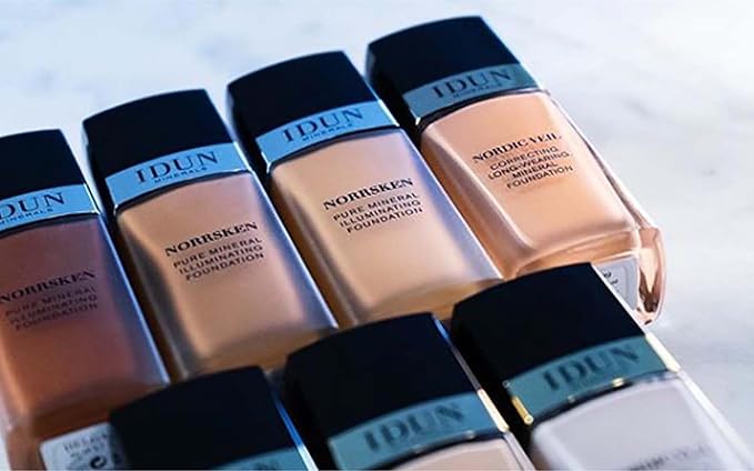 Liquid Norrsken Foundation - Silky Smooth Coverage - Luminous, Dewy Finish for Dry and Dull Skin - Water Resistant and Vegan Makeup - 223 Ingeborg - Warm Medium Brown - 1.01 oz