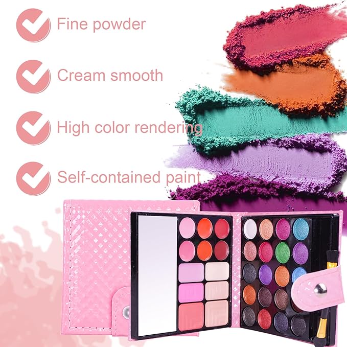 32 Colors Eyeshadow Palette Makeup Contouring Kit Combination with Lipgloss, Blusher and Concealer #2 - Perfect for Professional and Daily Use