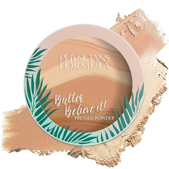 Physicians Formula Murumuru Butter Believe It! Pressed Face Powder, Buildable Coverage with Creamy Finish, Enriched with Amazonian Butters – Creamy Natural