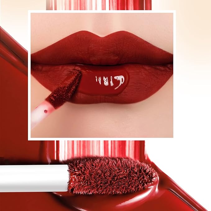 12Pcs Makeup Matte Lipstick Lip Kit, Classic Nudes & Bold Reds Lipstick Set, Non-Stick Cup Not Fade Liquid Lipstick Waterproof Long Lasting Durable Nude Lip Gloss, labiales mate 24 horas originale