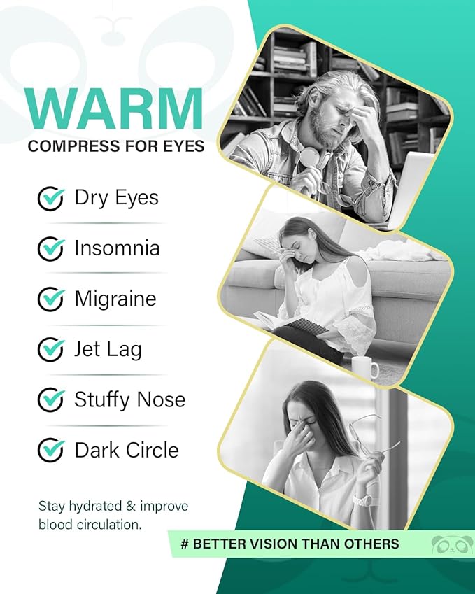 3D Steam Eye Masks for Dry Eyes, 20-Pack Warm Eye Mask, Relief Eye Fatigue & Dark Circle, Heat Sleep Eye Mask for Puffy Eyes, Disposable Eye Mask, Moist Hot Compress Eye Patch for Sleeping, Unscented