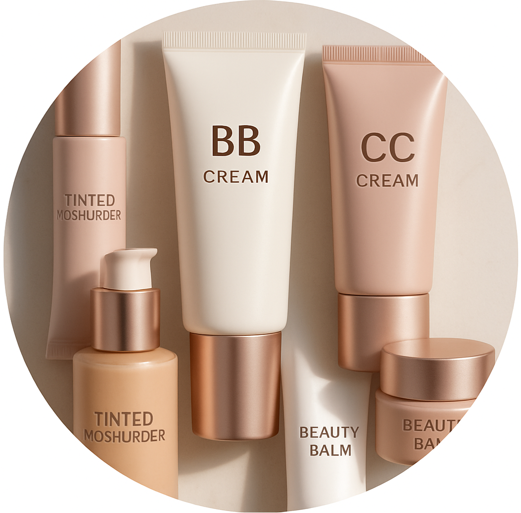circle photo of beauty all in one (makeup & skincare), make it a real photo